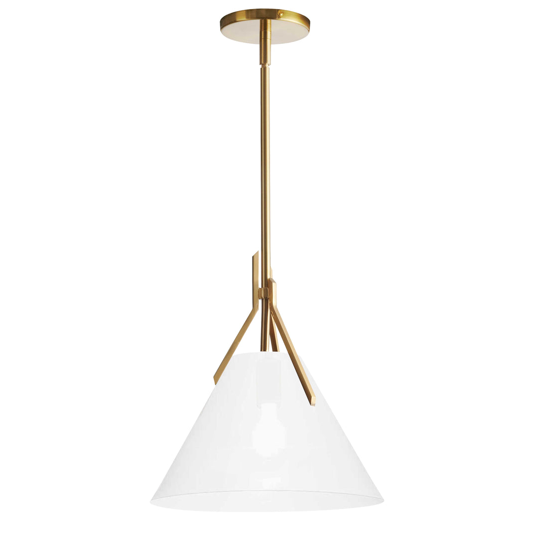 Nicole 1 Light Incandescent Pendant in Aged Brass by Dainolite