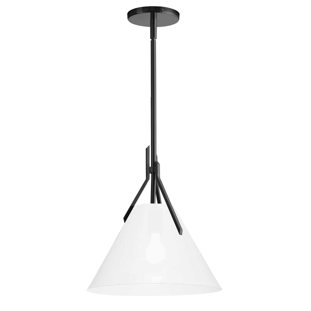 Nicole 1 Light Incandescent Pendant in Matte Black by Dainolite