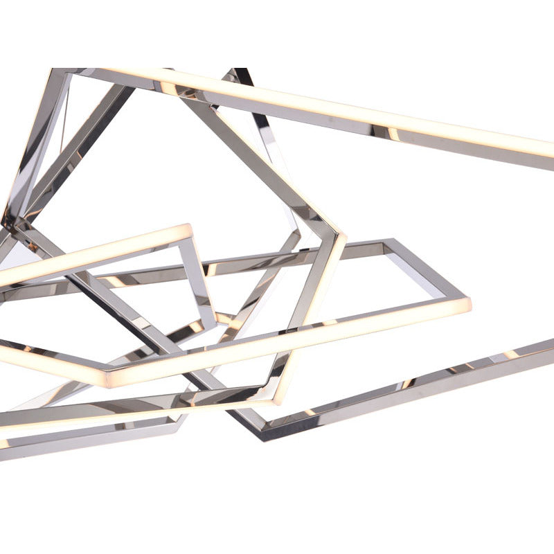 Stainless Steel Frame Geometric LED Light Fixture by Bethel - view 3