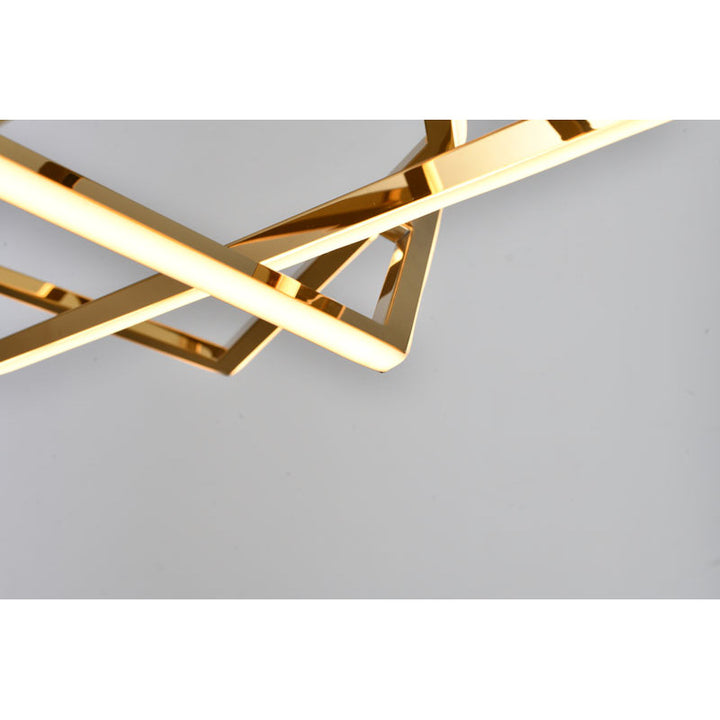 Stainless Steel Frame Geometric LED Light Fixture by Bethel - view 13