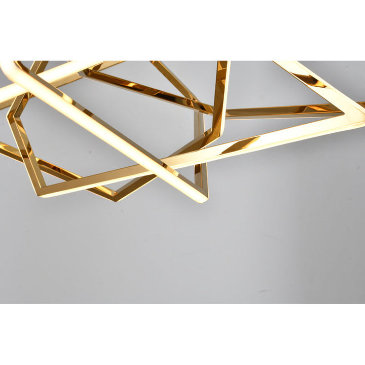 Stainless Steel Frame Geometric LED Light Fixture by Bethel - view 15