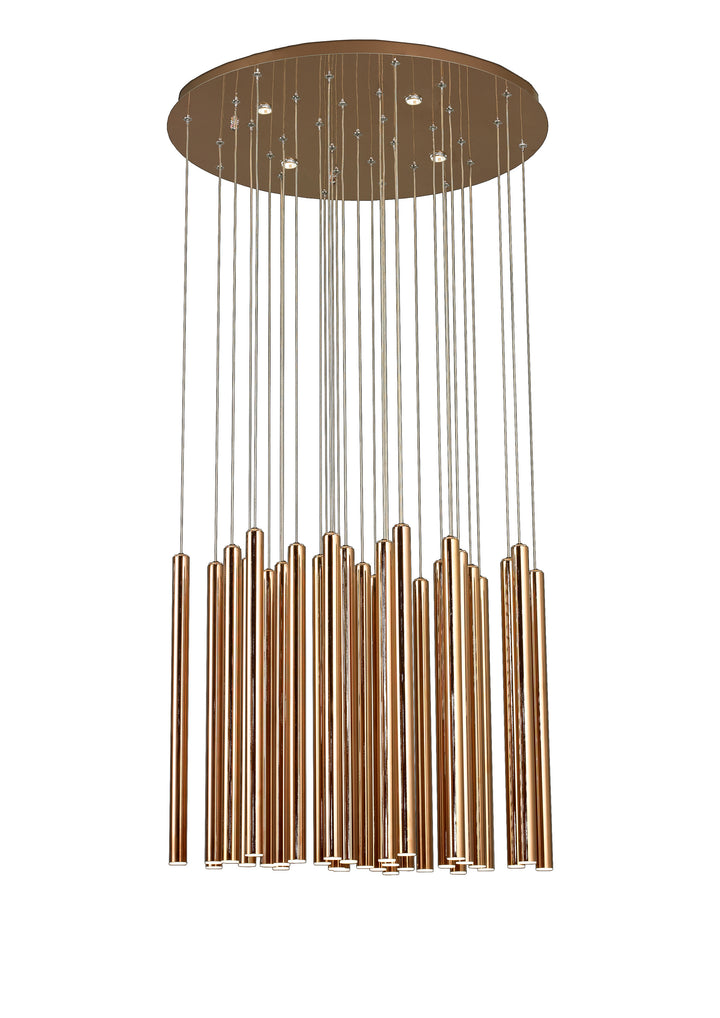 Gold Flushed Chandelier with Hanging by Bethel
