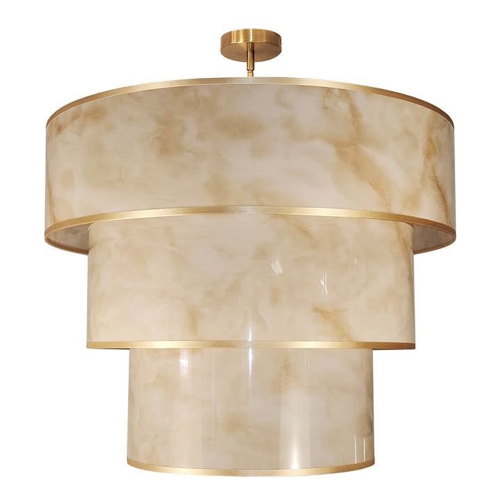 Nena 9 Light Incandescent Pendant in Aged Brass by Dainolite