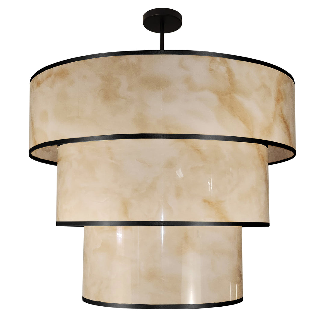Nena 9 Light Incandescent Pendant in Matte Black by Dainolite