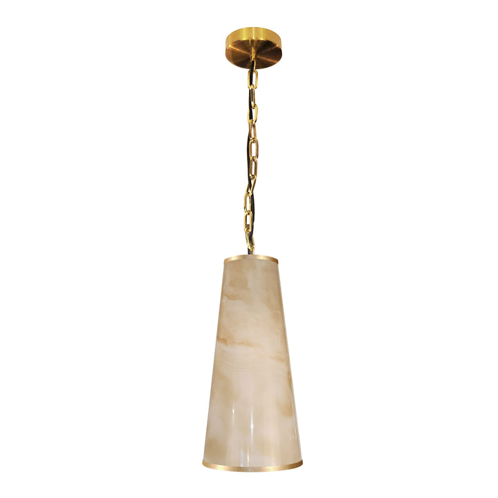 Nena 1 Light Incandescent Pendant in Aged Brass by Dainolite