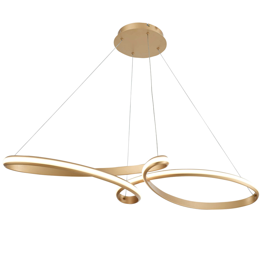 Nola 50W Horizontal Pendant in Aged Brass by Dainolite