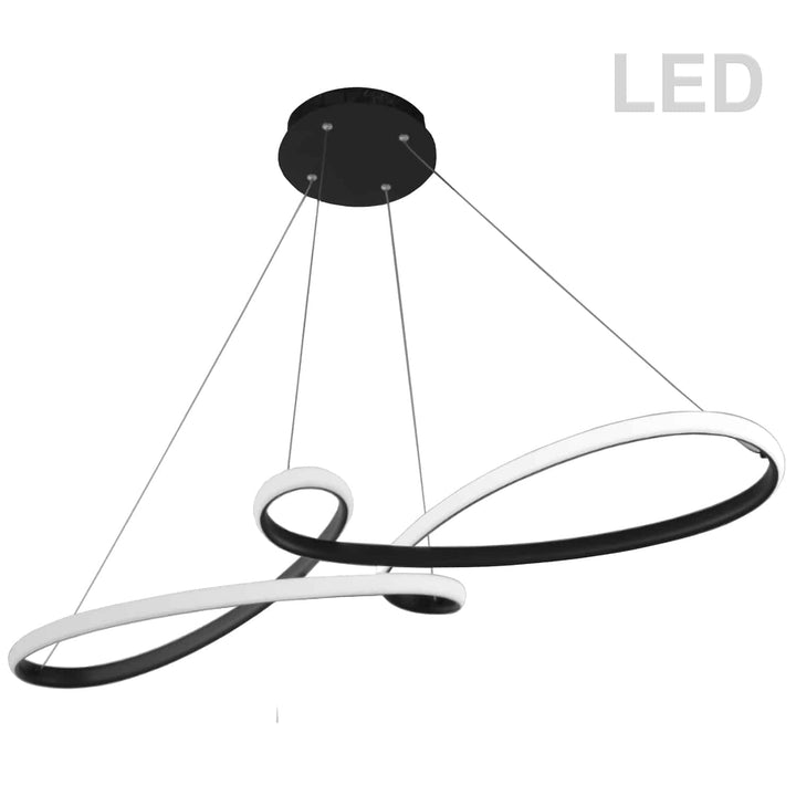 Nola 50W Horizontal Pendant in Black by Dainolite