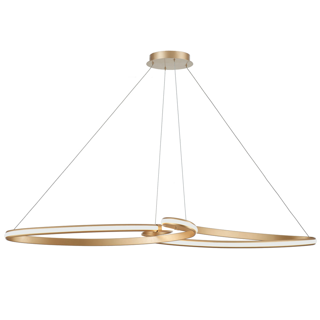 Nola 76W Horizontal Pendant in Aged Brass by Dainolite