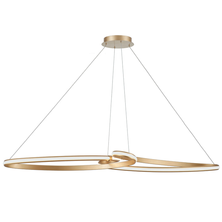 Nola 76W Horizontal Pendant in Aged Brass by Dainolite