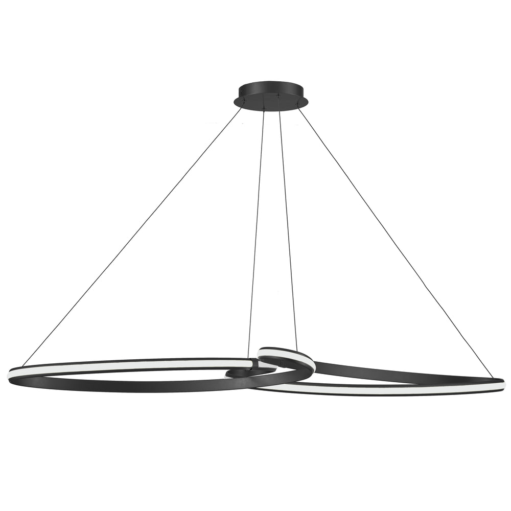 Nola 76W Horizontal Pendant in Matte Black by Dainolite