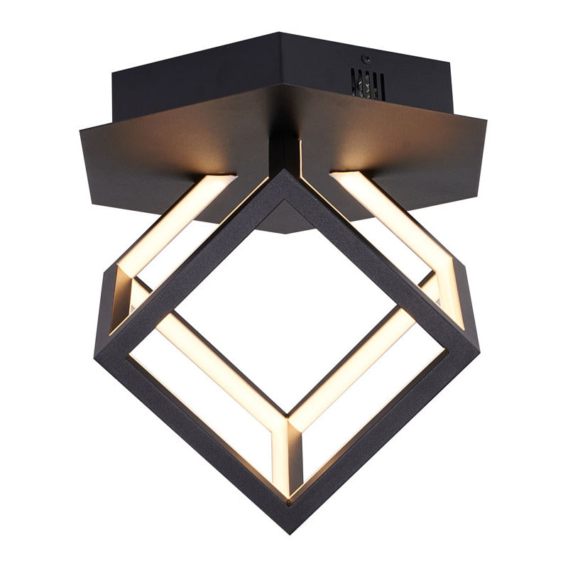 Metal LED Box Light Flush Mount with Acrylic Diffuser Metal: Aluminium