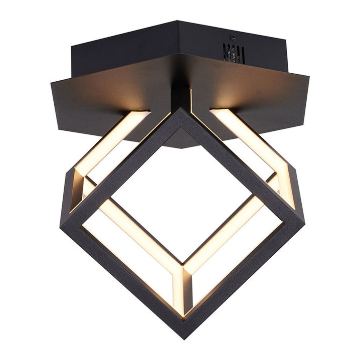 Metal LED Box Light Flush Mount with Acrylic Diffuser Metal: Aluminium