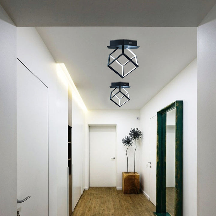 Metal LED Box Light Flush Mount with Acrylic Diffuser Metal: Aluminium