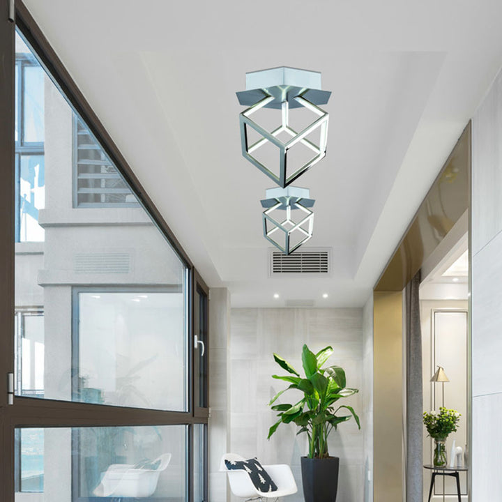 Metal LED Box Light Flush Mount with Acrylic Diffuser Metal: Aluminium
