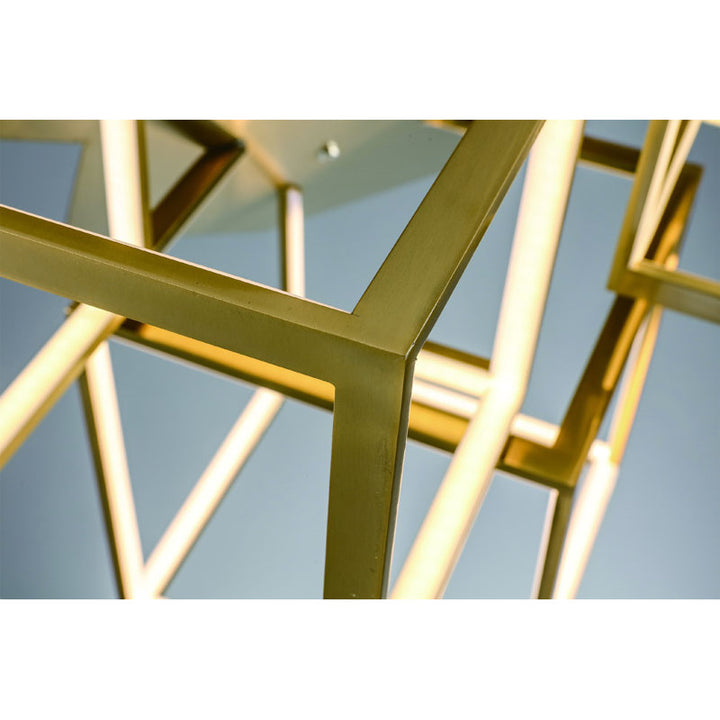 Four Light LED Box Flush Mount in a Metal Finish Metal:
