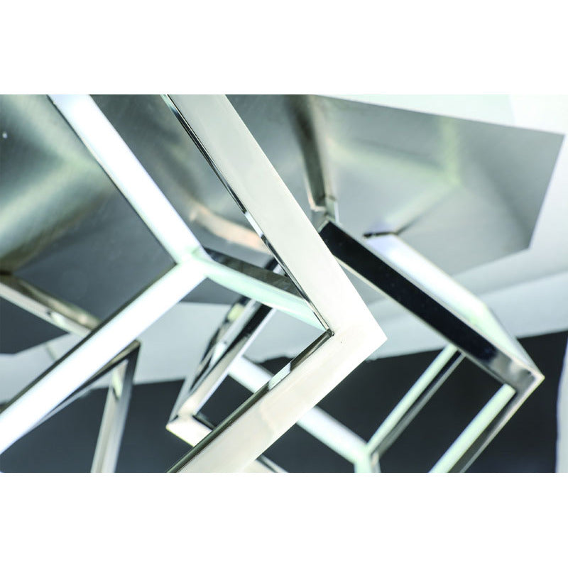 Four Light LED Box Flush Mount in a Metal Finish Metal: