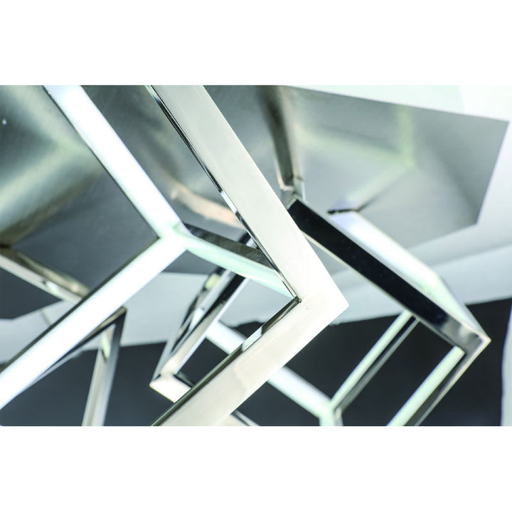 Four Light LED Box Flush Mount in a Metal Finish Metal: