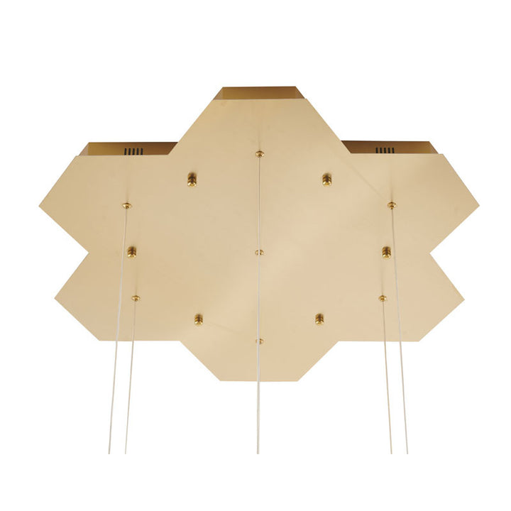 Seven Light LED Floating Box Ceiling Fixture in a Metal Finish by Bethel - view 8