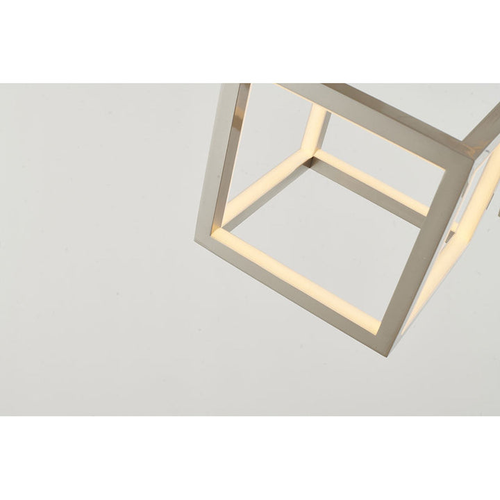 Seven Light LED Floating Box Ceiling Fixture in a Metal Finish by Bethel - view 18