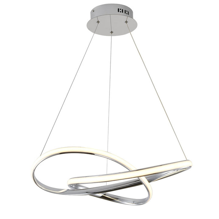 Aluminium Frame Chandelier with Acrylic Diffuser in Chrome by Bethel
