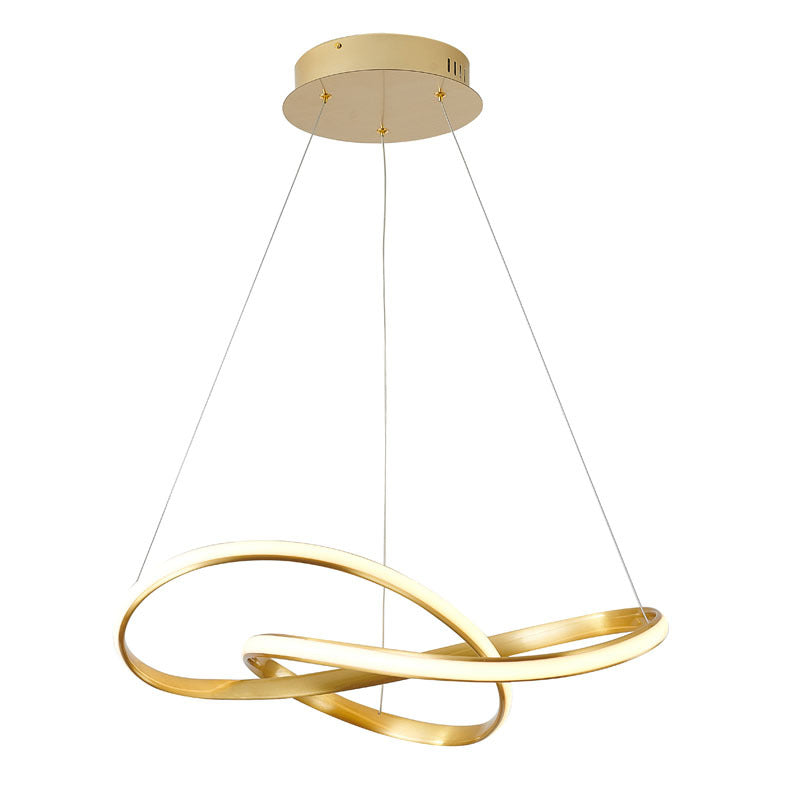 Aluminium Frame Chandelier with Acrylic Diffuser in Gold by Bethel