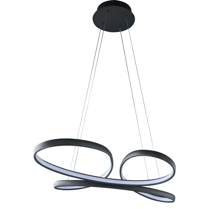 Satin Coffee Aluminum Clustered LED Light with White Acrylic Diffuser by Bethel - view 2