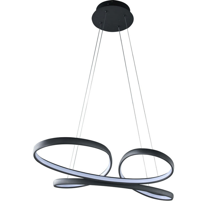 Satin Coffee Aluminum Clustered LED Light with White Acrylic Diffuser by Bethel - view 2