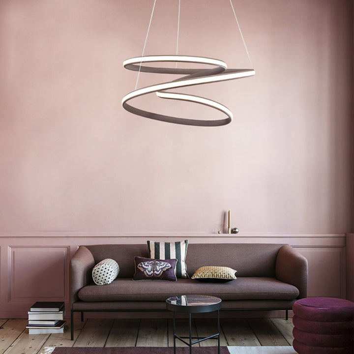 Satin Coffee Aluminum Clustered LED Light with White Acrylic Diffuser by Bethel - view 4
