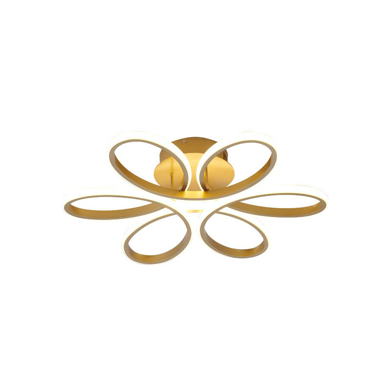 Aluminum Frame LED Flush Mount with Acrylic Diffuser in Brass by Bethel