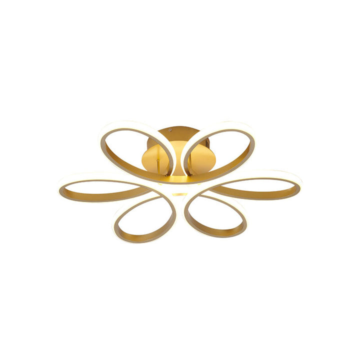 Aluminum Frame LED Flush Mount with Acrylic Diffuser in Brass by Bethel