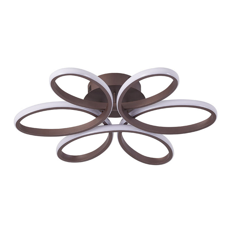 Aluminum Frame LED Flush Mount with Acrylic Diffuser in Satin Coffee by Bethel