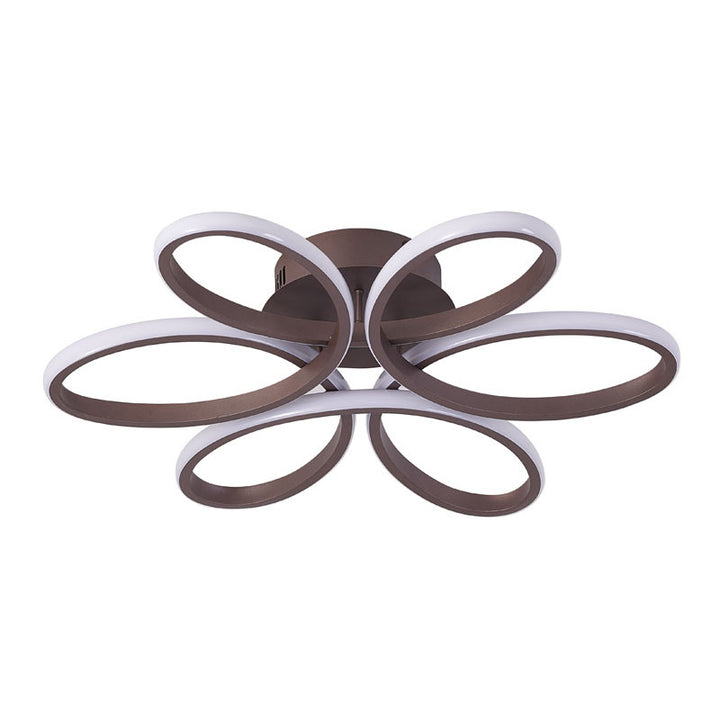 Aluminum Frame LED Flush Mount with Acrylic Diffuser in Satin Coffee by Bethel