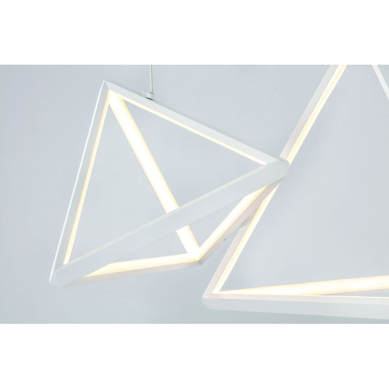 Five Light White Aluminum Frame Prism LED Light with White Acrylic Diffusers by Bethel - view 2
