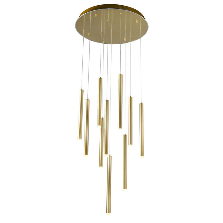 Gold Aluminum Frame Hanging Chandelier by Bethel