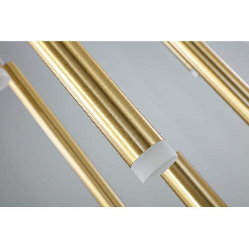 Gold Aluminum Frame Hanging Chandelier by Bethel - view 3