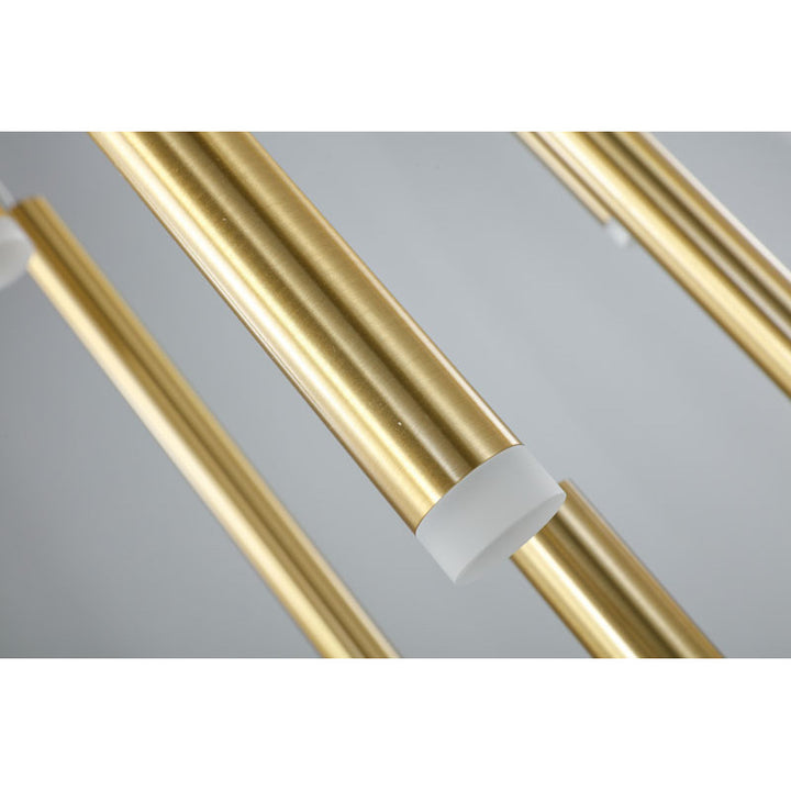 Gold Aluminum Frame Hanging Chandelier by Bethel - view 3