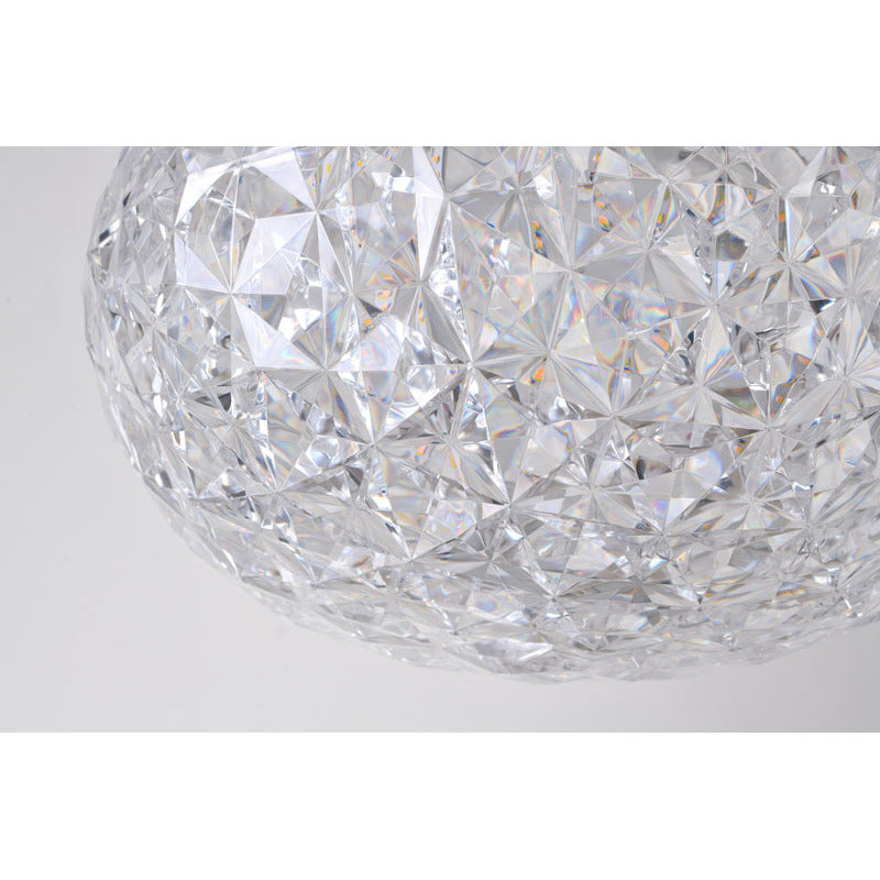 Clear Acrylic LED Pendant Light with Hardware by Bethel - view 2