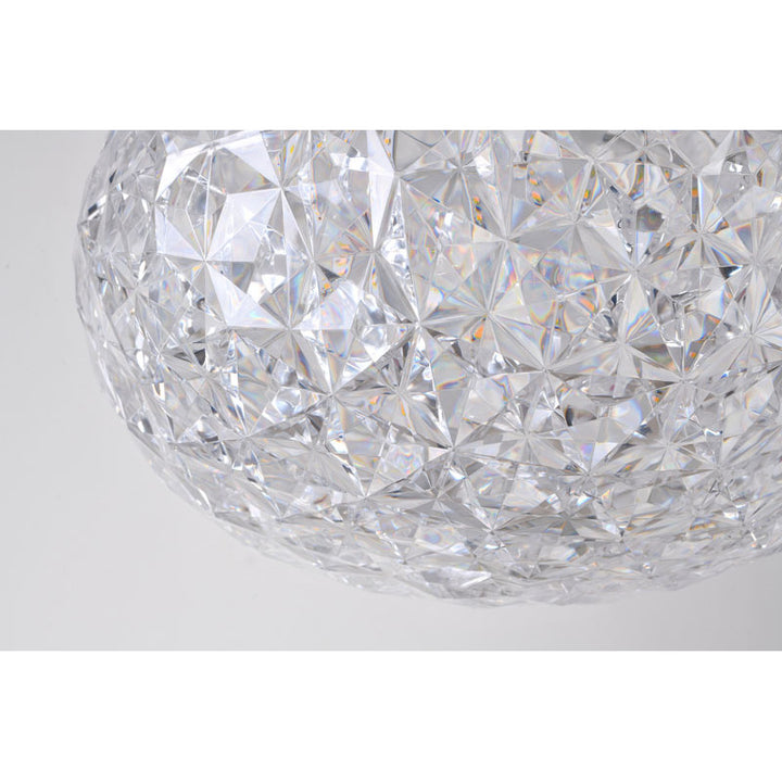 Clear Acrylic LED Pendant Light with Hardware by Bethel - view 2