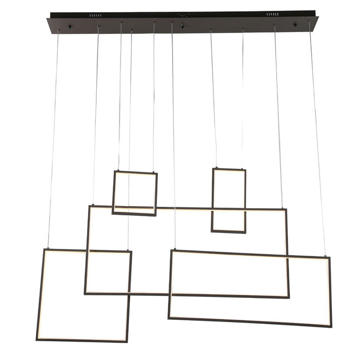 Satin Coffee Aluminum Frame LED Box Lights Flushed to a Rectangular Canopy by Bethel