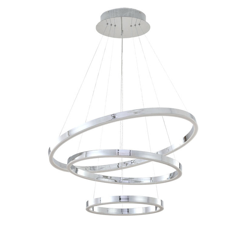 Three Halo Ring Frame LED Ceiling Fixture by Bethel - view 2
