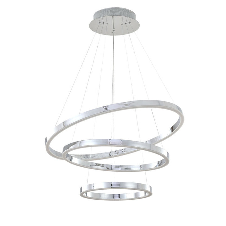 Three Halo Ring Frame LED Ceiling Fixture by Bethel - view 2