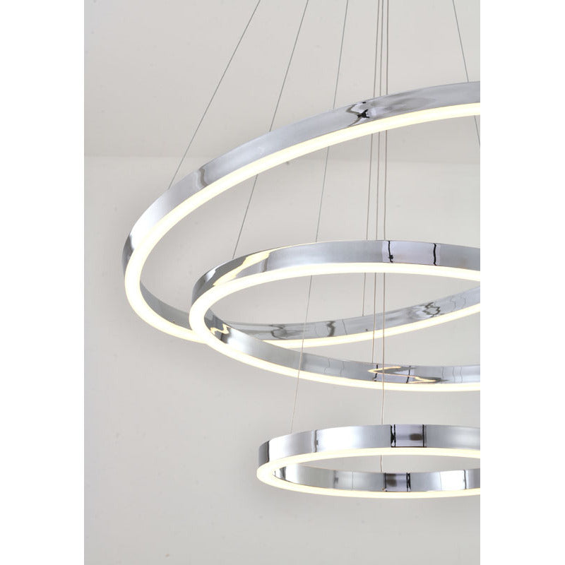 Three Halo Ring Frame LED Ceiling Fixture by Bethel - view 3