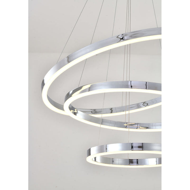 Three Halo Ring Frame LED Ceiling Fixture by Bethel - view 3