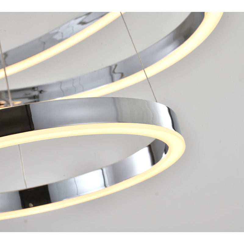 Three Halo Ring Frame LED Ceiling Fixture by Bethel - view 4