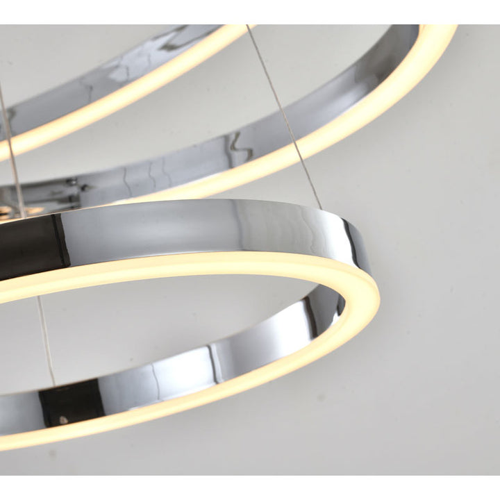 Three Halo Ring Frame LED Ceiling Fixture by Bethel - view 4