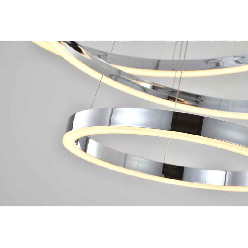 Three Halo Ring Frame LED Ceiling Fixture by Bethel - view 5