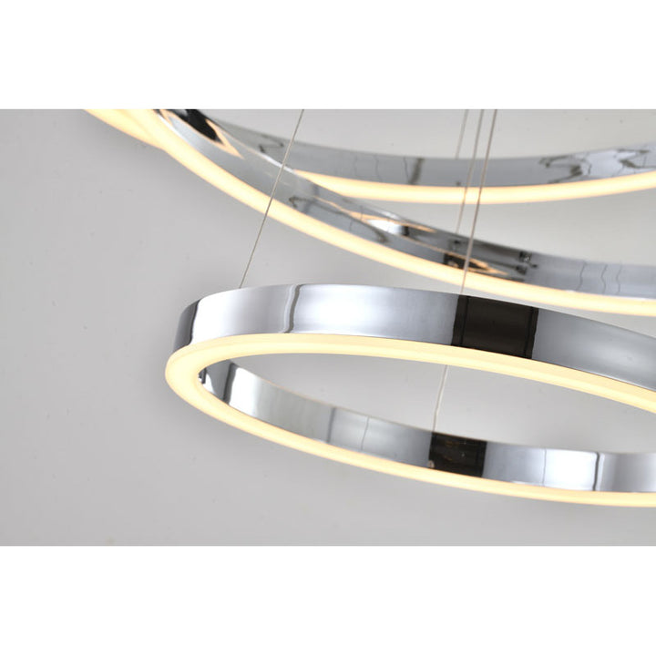 Three Halo Ring Frame LED Ceiling Fixture by Bethel - view 5
