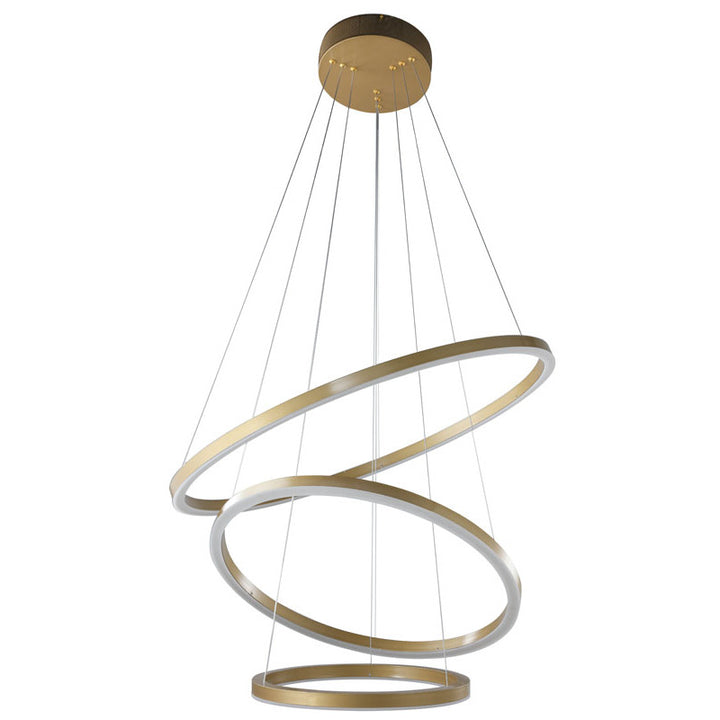 Three Halo Ring Frame LED Ceiling Fixture by Bethel - view 11