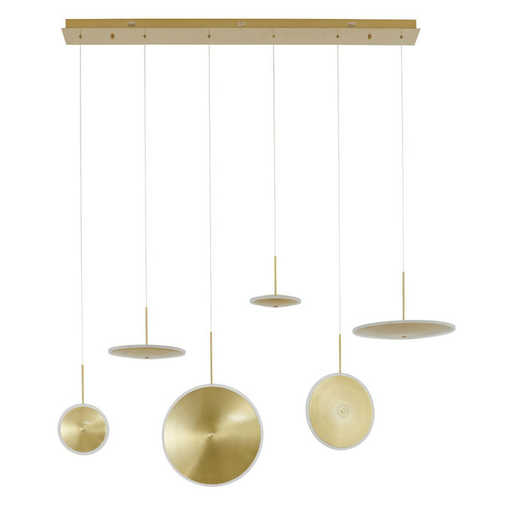 Gold Frame with Six LED Saucer Lights by Bethel - view 3