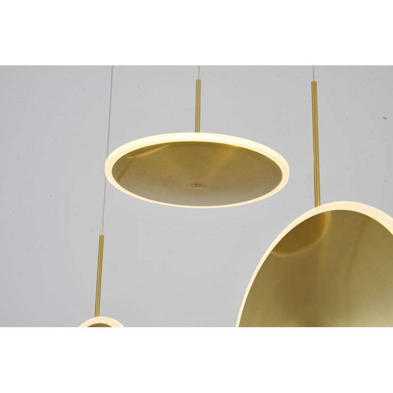 Gold Frame with Six LED Saucer Lights by Bethel - view 4